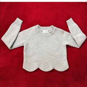 Grey Wilfred Sardou Scallop Sweater from ARITZIA